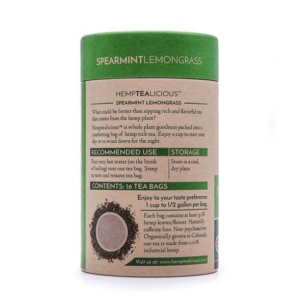 Hemptealicous Spearmint Lemongrass Hemp Leaf Tea - Tree Spirit Wellness