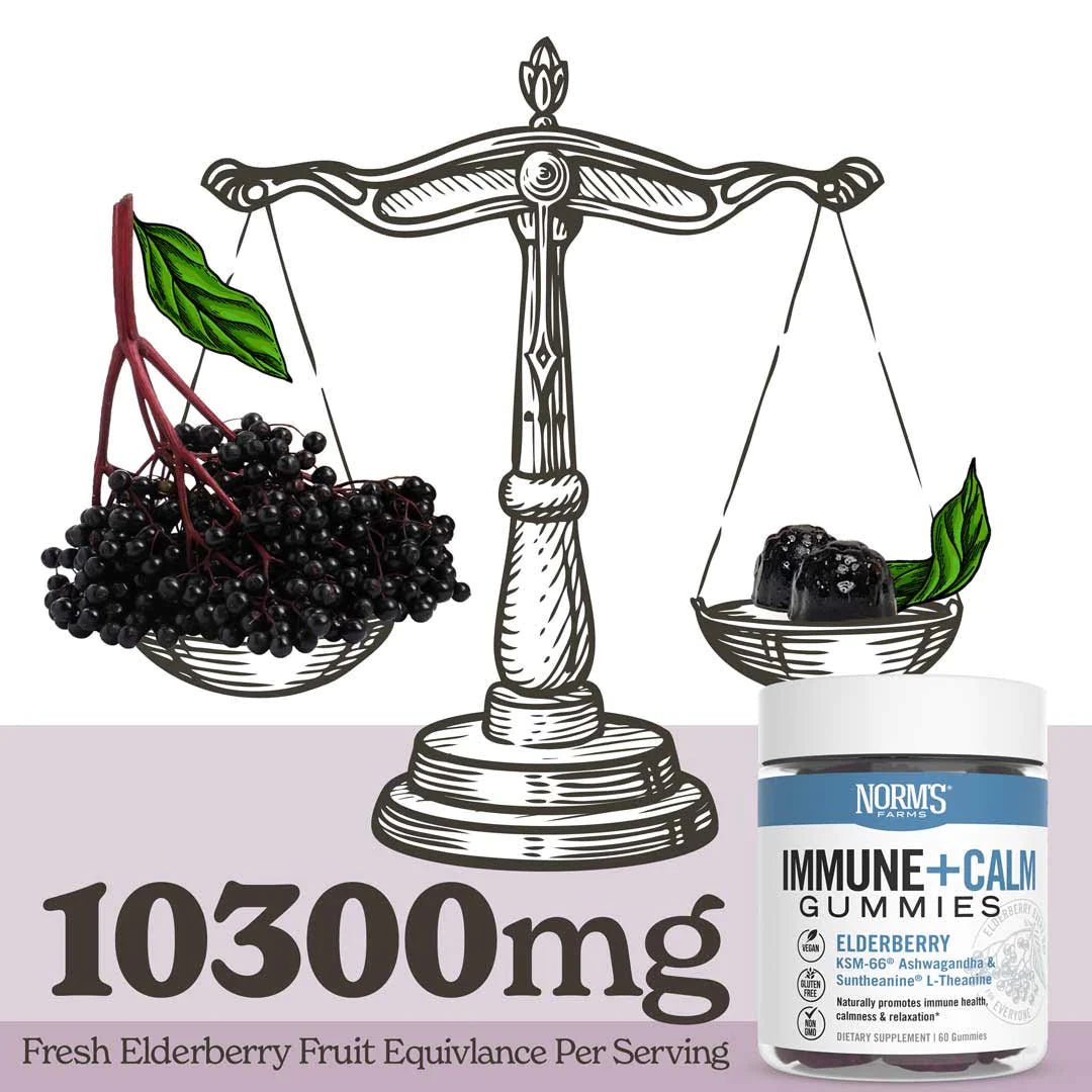Immune + Calm Gummies - Elderberry & Ashwagandha - Tree Spirit Wellness