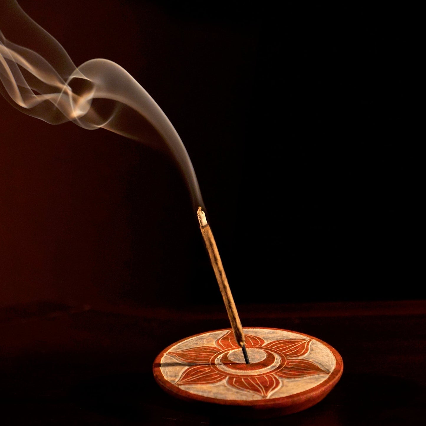 Incense Burner - Soapstone Plate Sacral Chakra Svadhishtana 3" - Tree Spirit Wellness