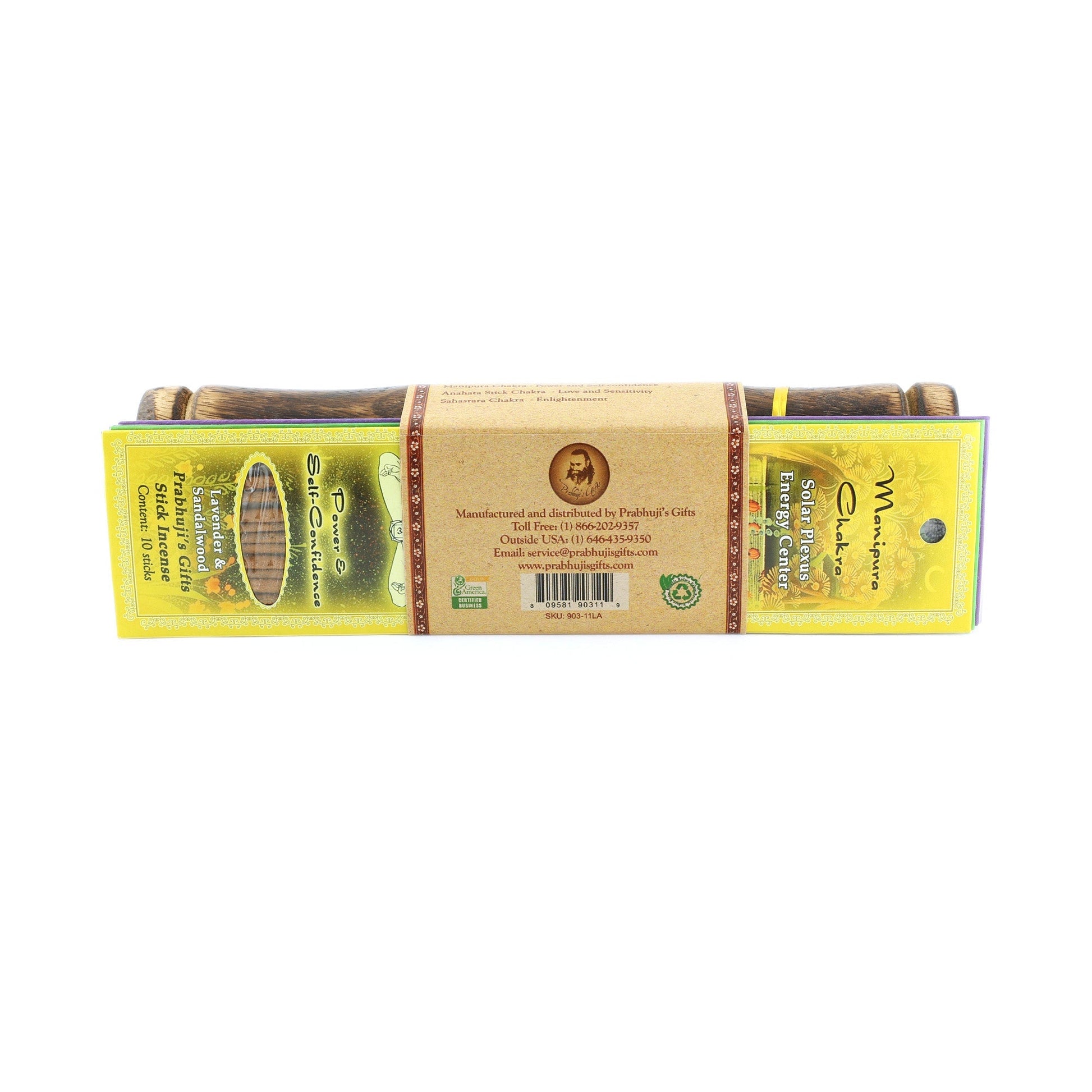 Incense Gift Set - Bamboo Burner + 3 Chakra Incense Sticks Packs & Love Greeting - Lost in Love - Tree Spirit Wellness