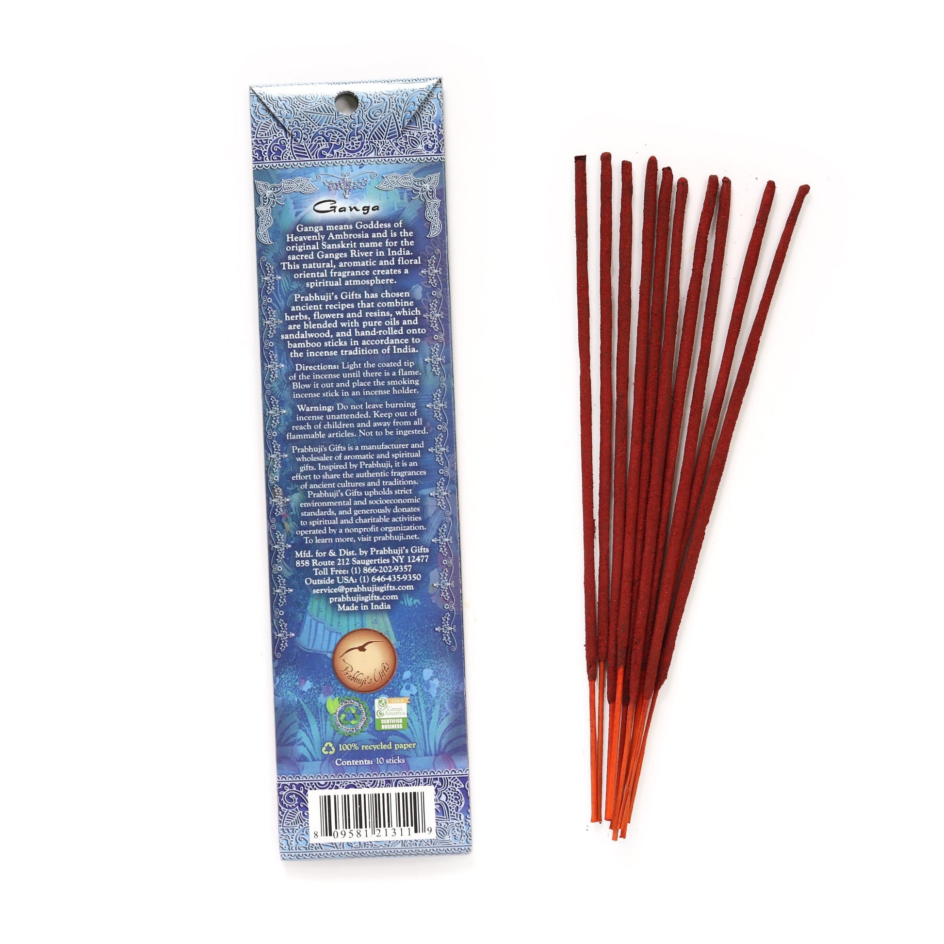 Incense Sticks Ganga - Cinnamon, Lavender, and Jasmine - Tree Spirit Wellness