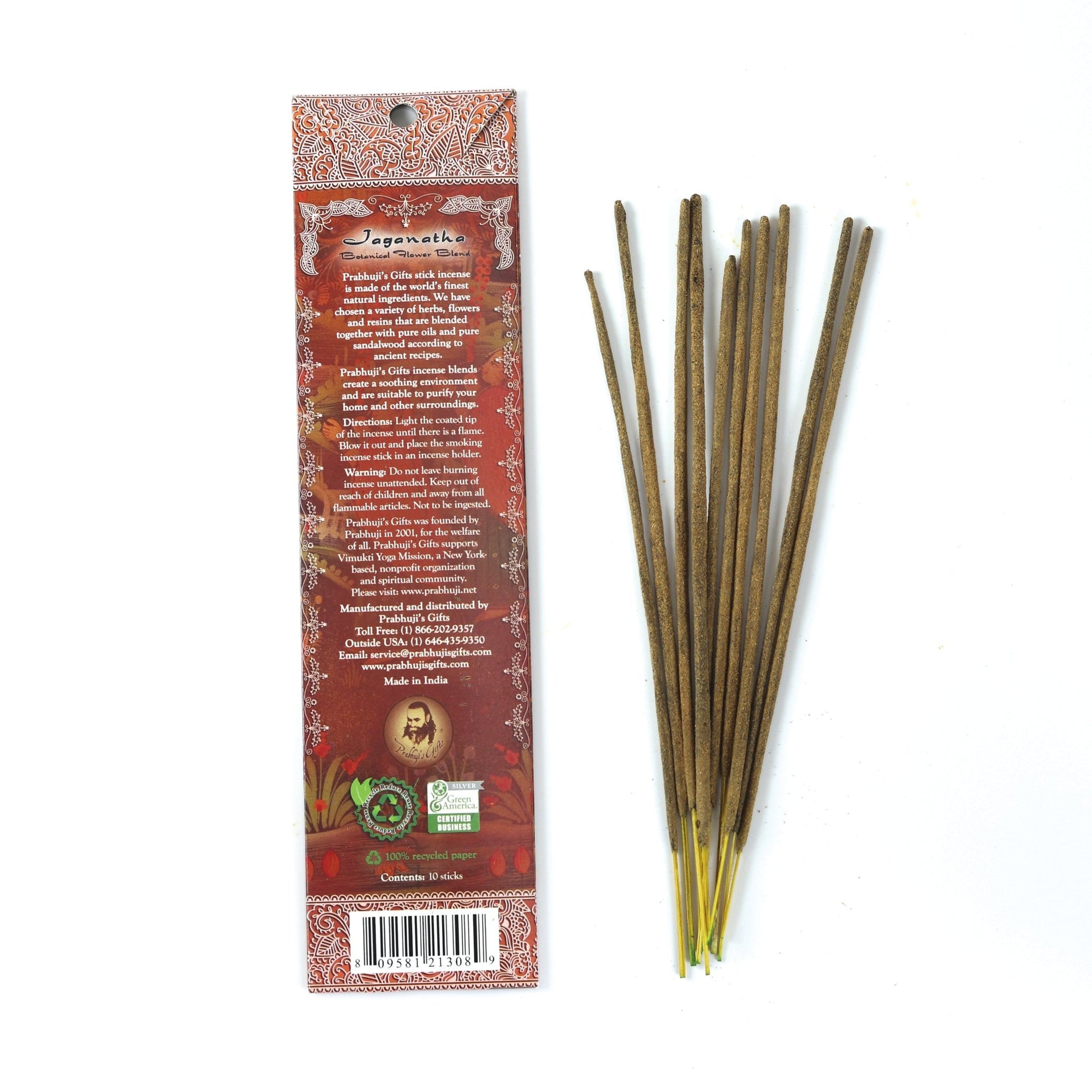 Incense Sticks Jaganatha - Botanical Flower Blend - Tree Spirit Wellness
