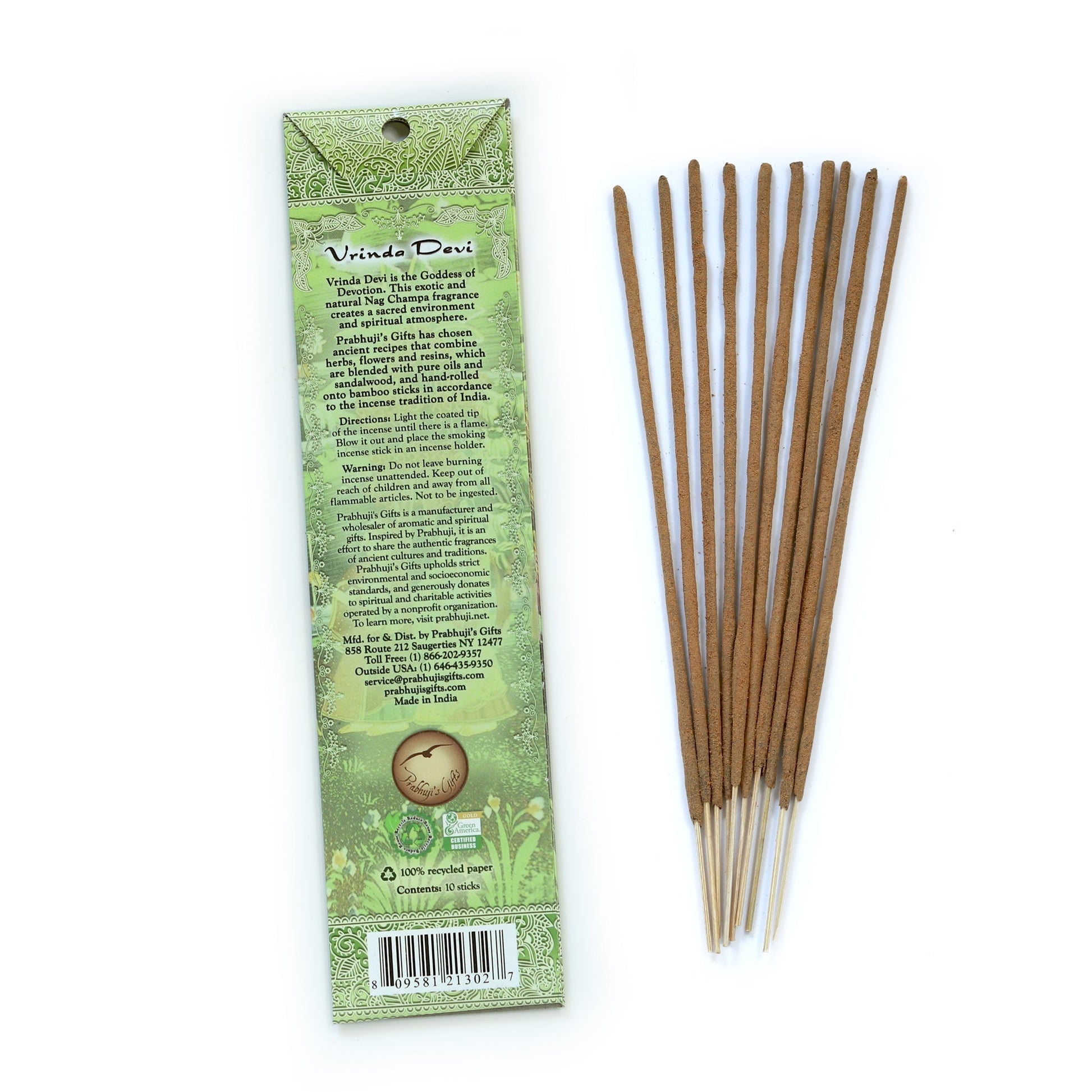 Incense Sticks Vrinda Devi - Nag Champa - Tree Spirit Wellness