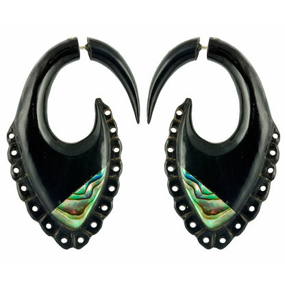 Last Pair! Abalone Shields- Horn - Tree Spirit Wellness