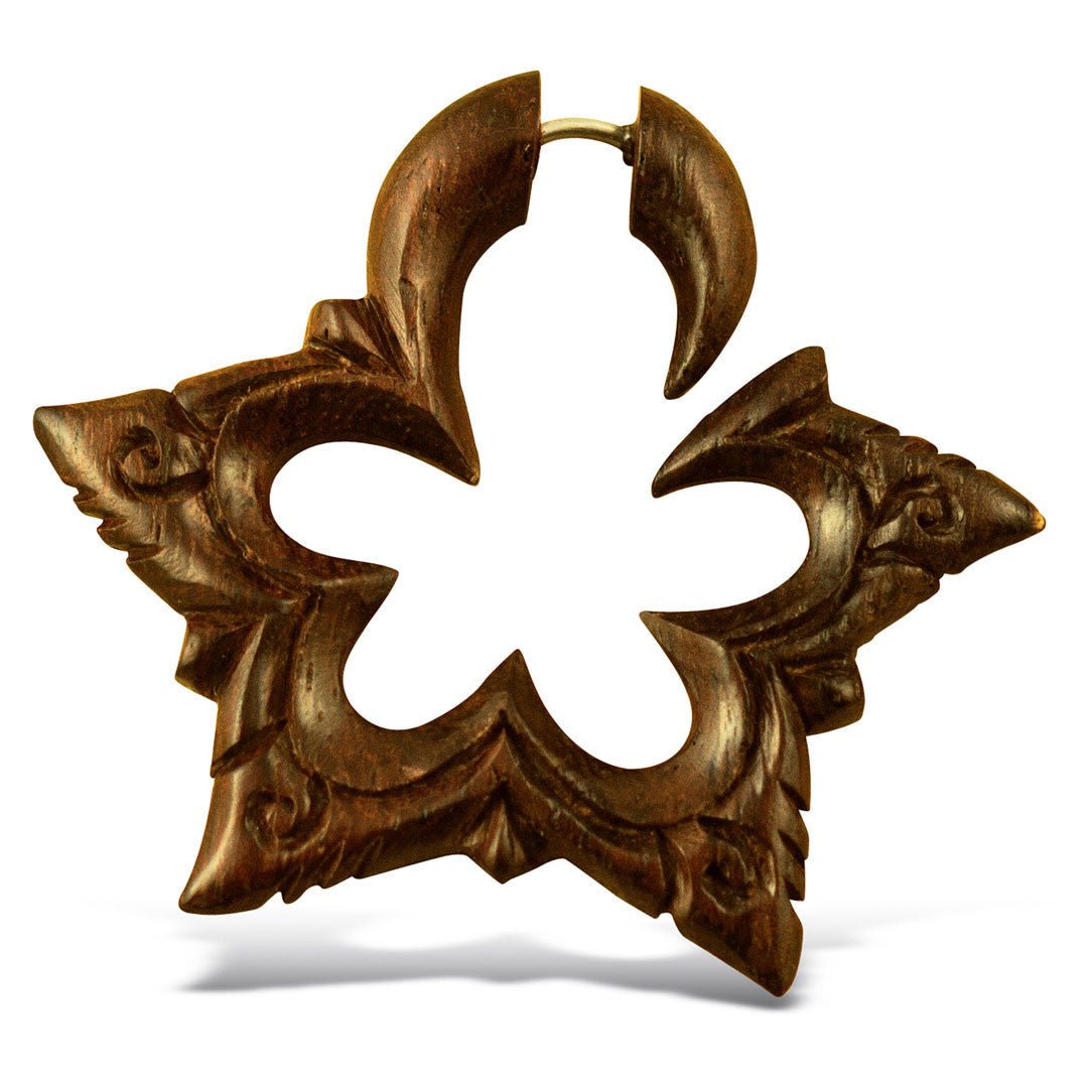 Last Pair! Floral Stars - Wood - Tree Spirit Wellness