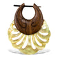 Last Pair! Shell Hoops - Wood - Tree Spirit Wellness
