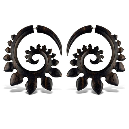 Last Pair! Zina Spirals - Wood - Tree Spirit Wellness