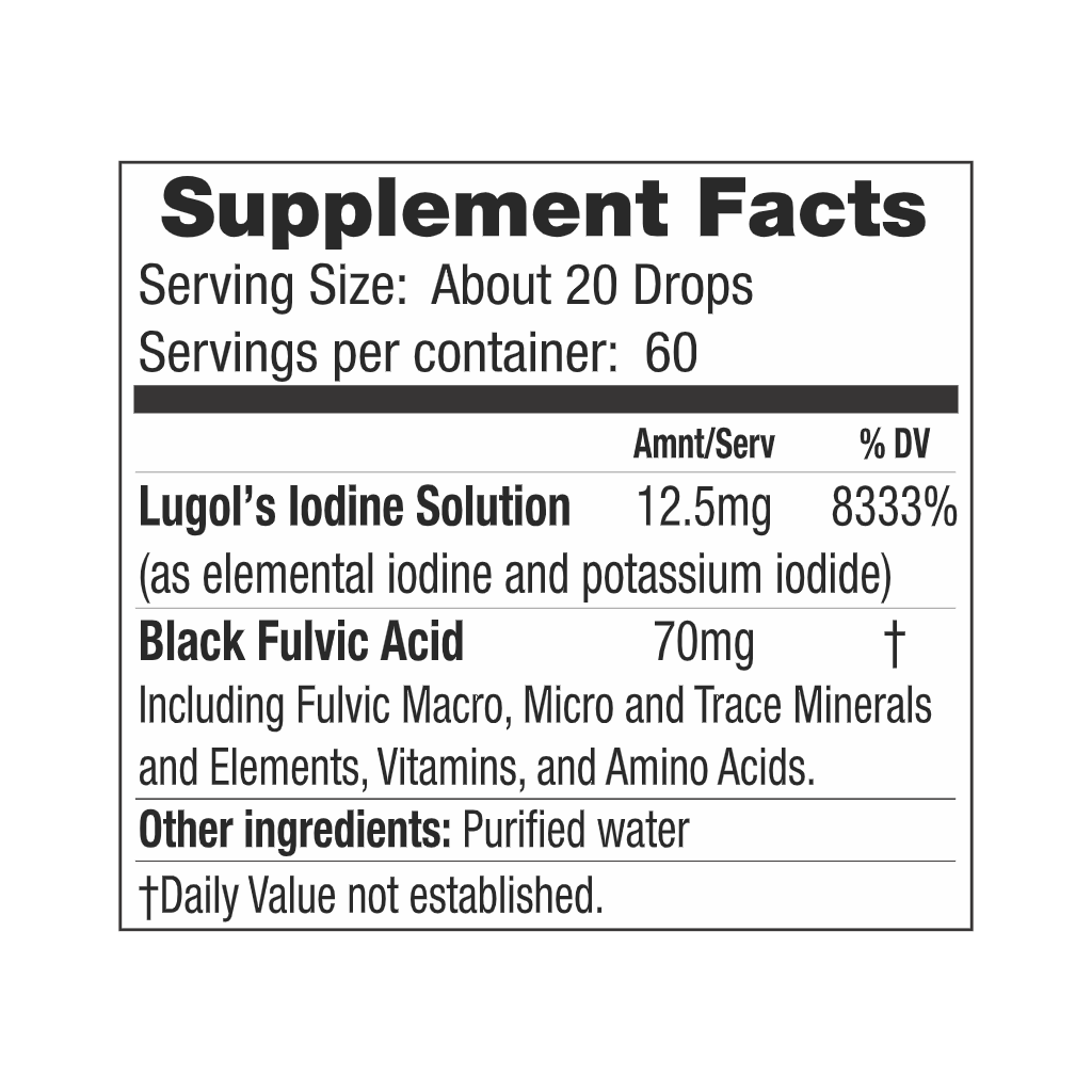 Lugol’s Iodine (dropper or capsules) - Tree Spirit Wellness