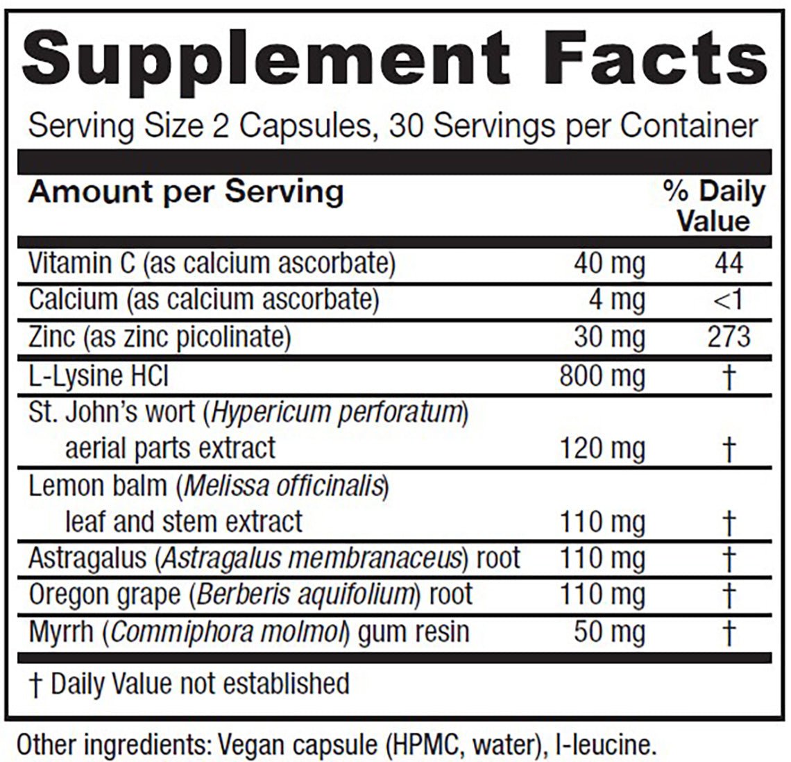 Lysine Extra™ – 60 capsules - Tree Spirit Wellness