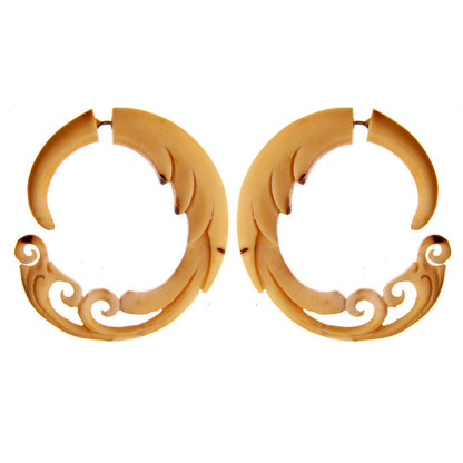 Macaw Hoops - Tagua Nut - Tree Spirit Wellness