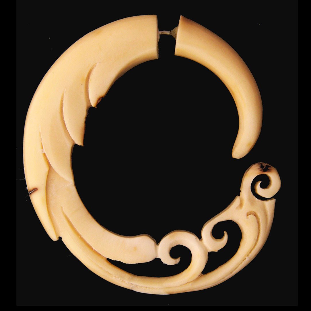 Macaw Hoops - Tagua Nut - Tree Spirit Wellness
