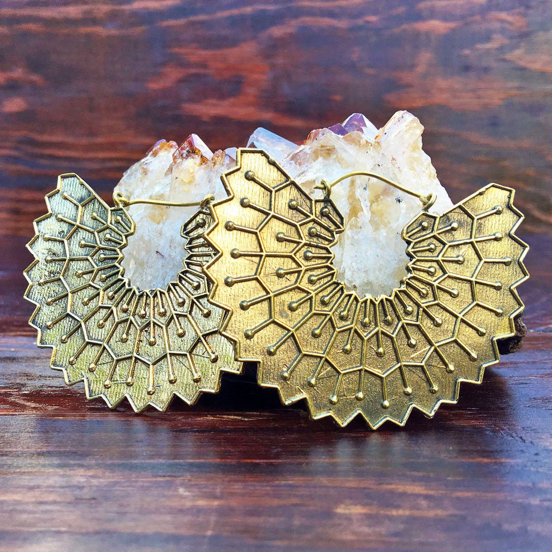 Mayan Brass Fans - Tree Spirit Wellness