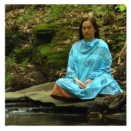 Yoga Meditation Shawl - Mantra Om - Turquoise - Wholesale and