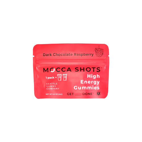 Mocca Shots High Energy Gummies with Caffeine Dark Chocolate Raspberry (12-Pack) - Tree Spirit Wellness