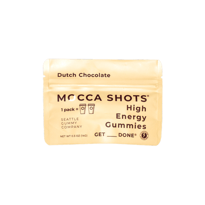 Mocca Shots High Energy Gummies with Caffeine Dutch Chocolate (12-Pack) - Tree Spirit Wellness
