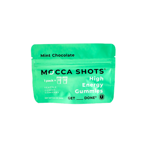 Mocca Shots High Energy Gummies with Caffeine Mint Chocolate (12-Pack) - Tree Spirit Wellness