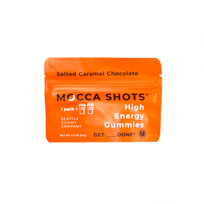 Mocca Shots High Energy Gummies with Caffeine Salted Caramel (12-Pack) - Tree Spirit Wellness