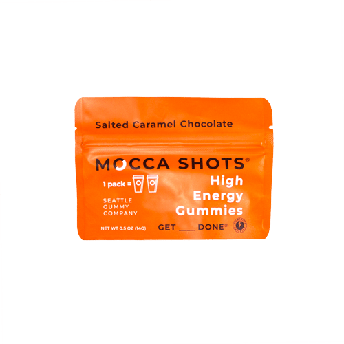 Mocca Shots High Energy Gummies with Caffeine Salted Caramel (12-Pack) - Tree Spirit Wellness