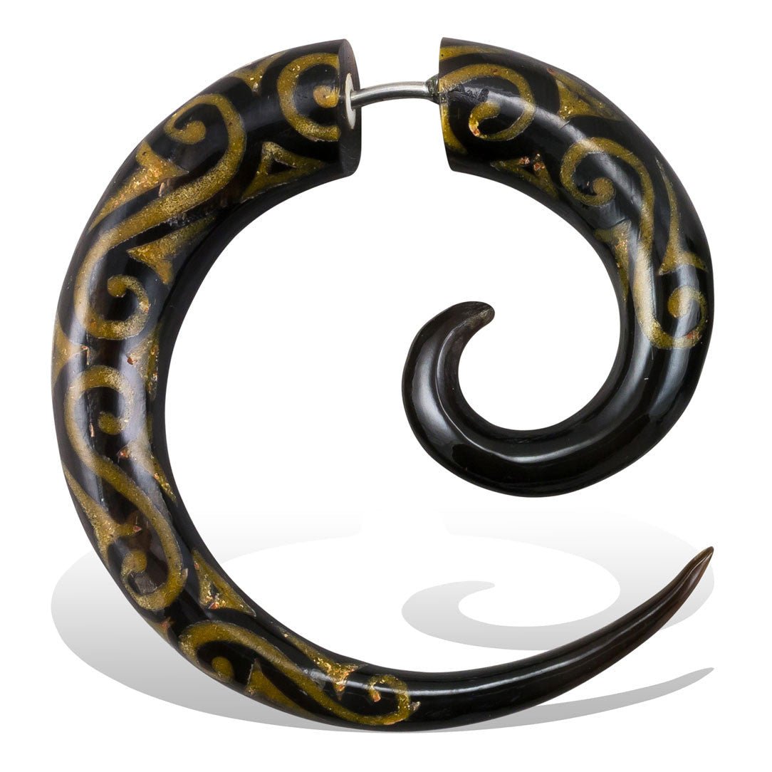 NEW Coco Inlaid Spirals - Horn - Tree Spirit Wellness