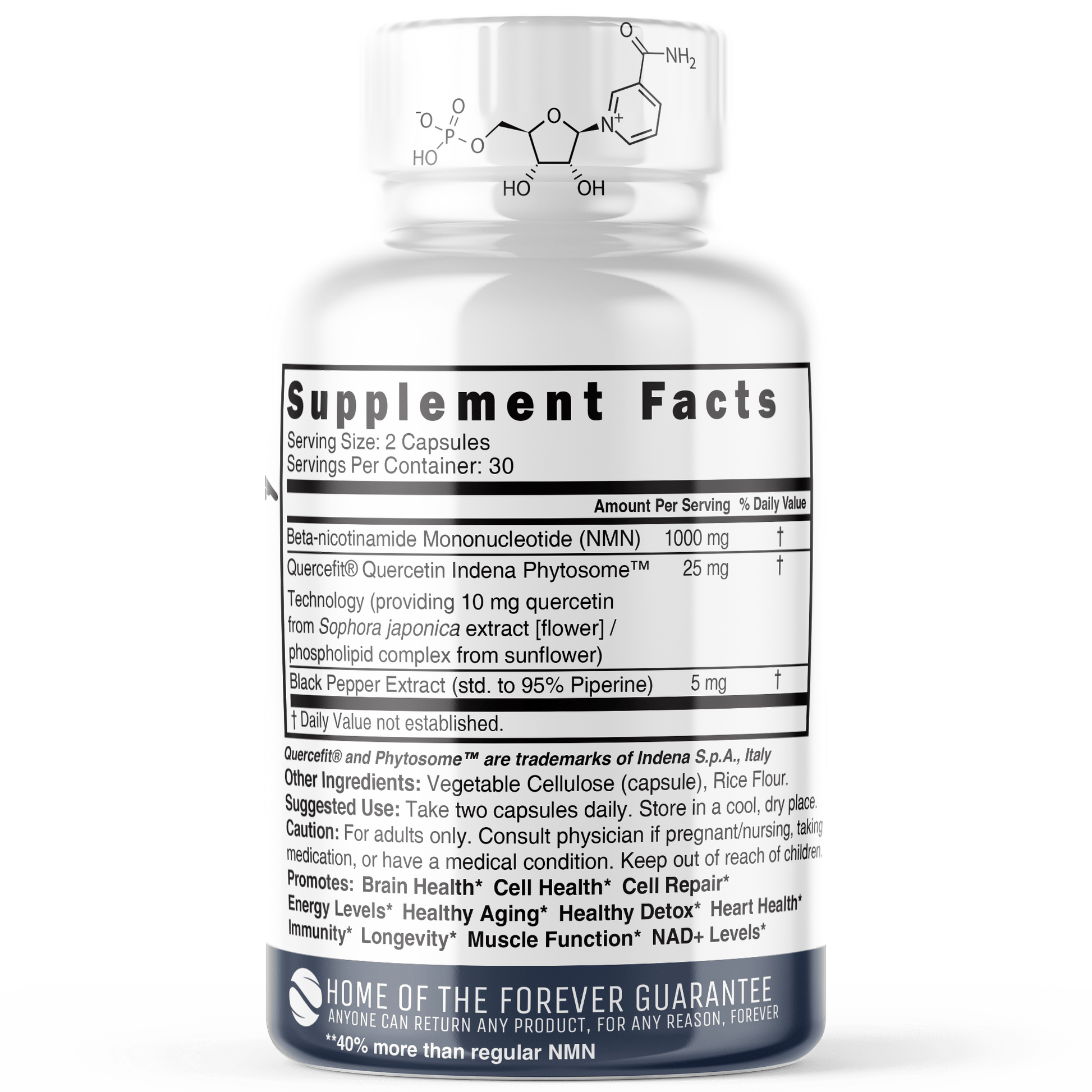 NMN+ 1000 mg (NMN + Quercetin & Piperine) 60ct - Tree Spirit Wellness