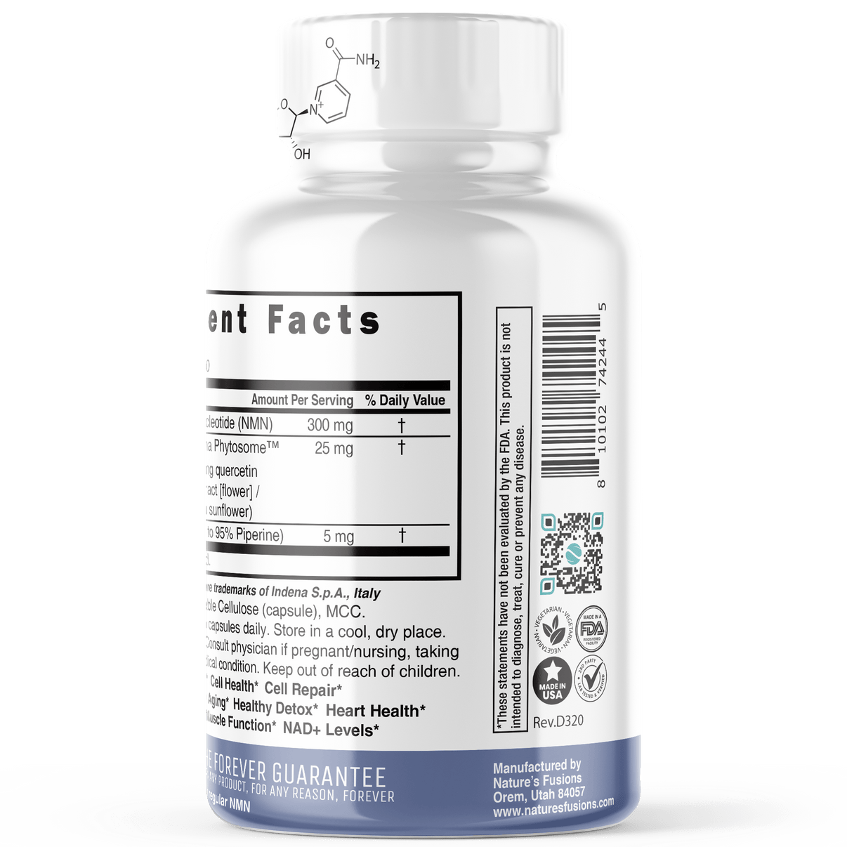 NMN+ 300 mg (NMN + Quercetin & Piperine) 60 ct. Tree Spirit Wellness