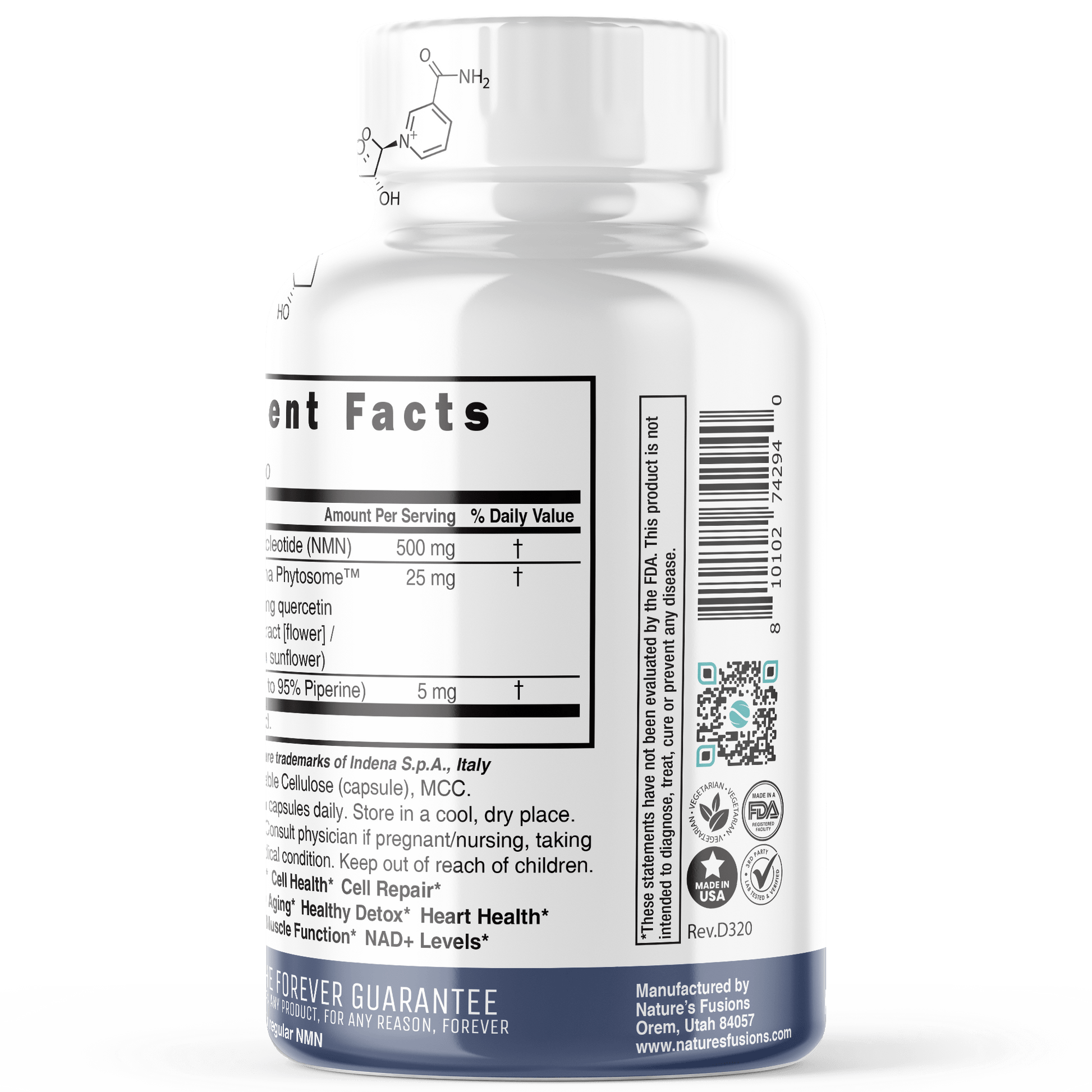 NMN+ 500 mg (NMN + Quercetin & Piperine) 60ct - Tree Spirit Wellness