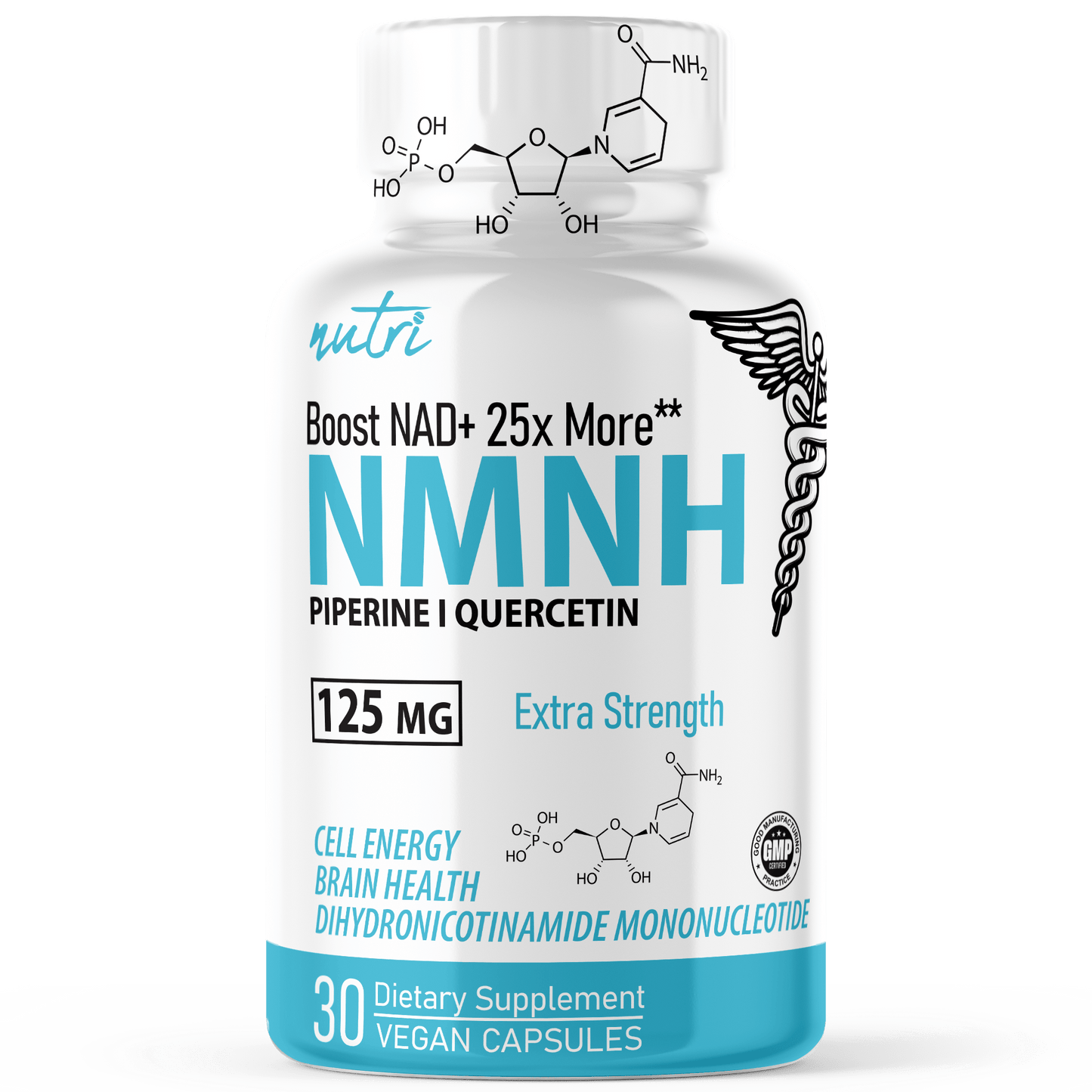 NMNH 125mg (DihydroNMN+ Quercetin & Piperine) EXTRA Strength 30 ct. - Tree Spirit Wellness