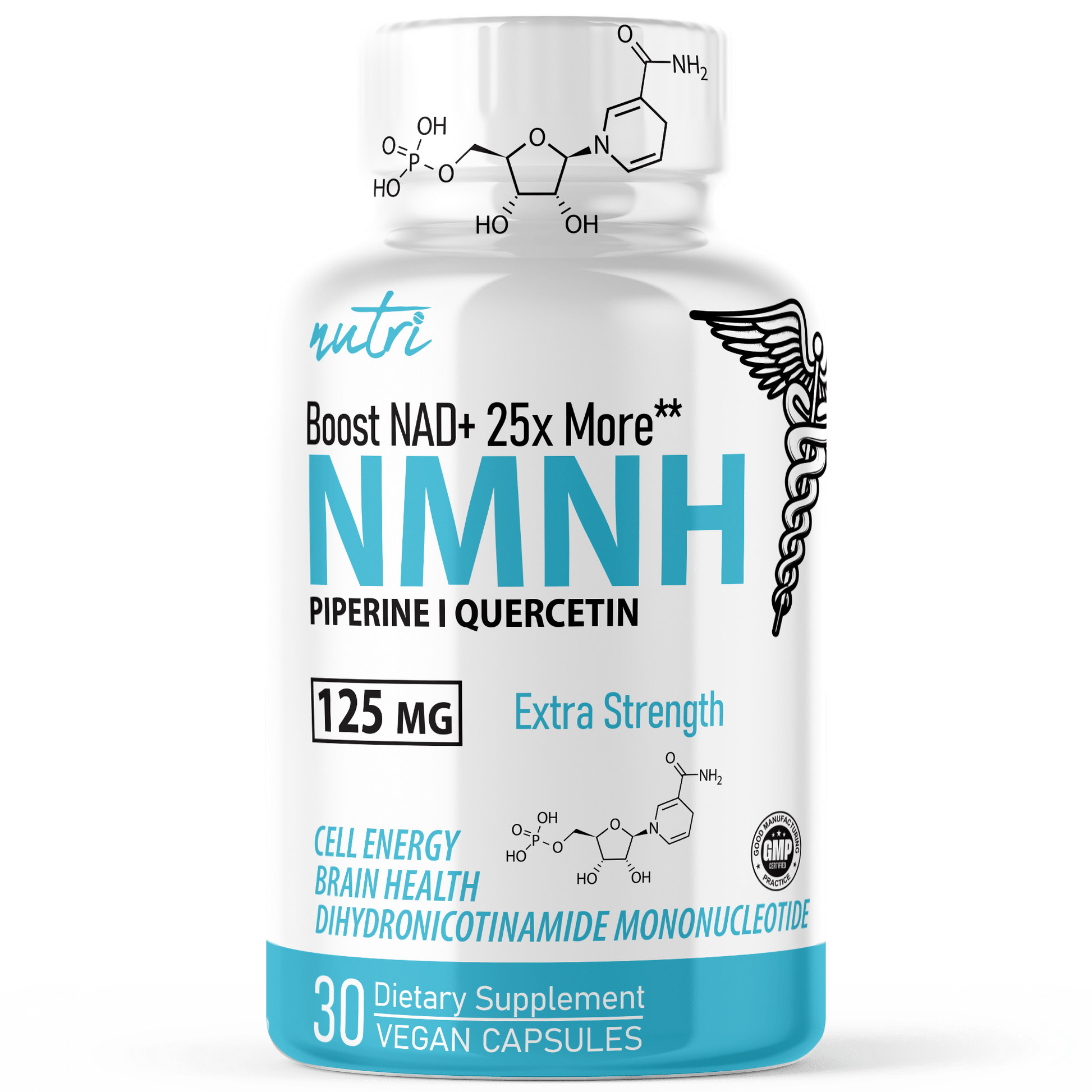 NMNH 125mg (DihydroNMN+ Quercetin & Piperine) EXTRA Strength 30 ct. - Tree Spirit Wellness