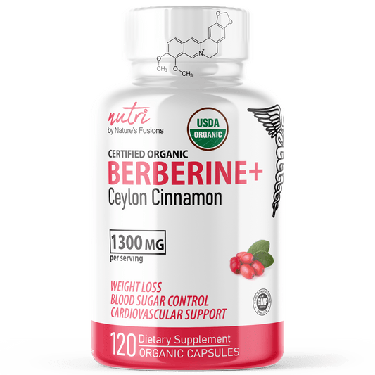 Nutri Berberine+ ORGANIC With Ceylon Cinnamon 1300mg - 120 Capsules - Tree Spirit Wellness