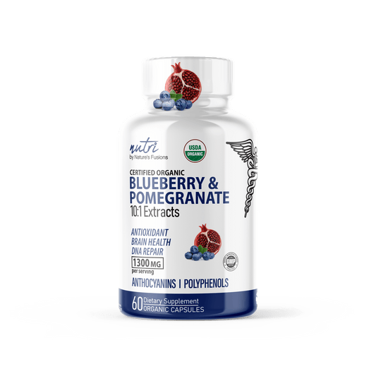 Nutri Blueberry & Pomegranate 10:1 Extracts 1300mg - ORGANIC - Tree Spirit Wellness