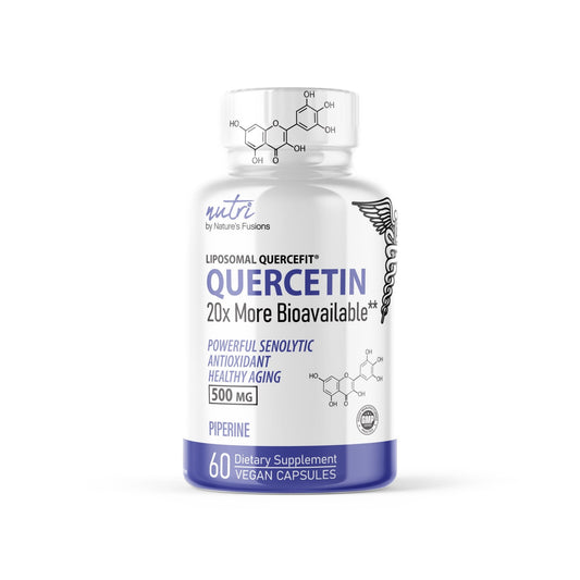 Nutri Liposomal Quercetin Phytosome with Piperine - 20x More Bioavailable Than Quercetin Alone - 60 Count - Tree Spirit Wellness