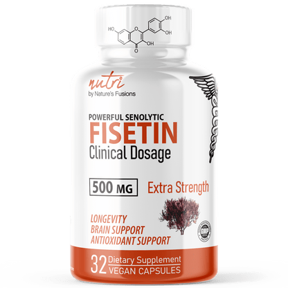 Nutri SenoFi - Fisetin 500mg - Powerful Senolytic Activator, Antioxidant, & Brain Support - Natural Polyphenols - 32 Count - Tree Spirit Wellness