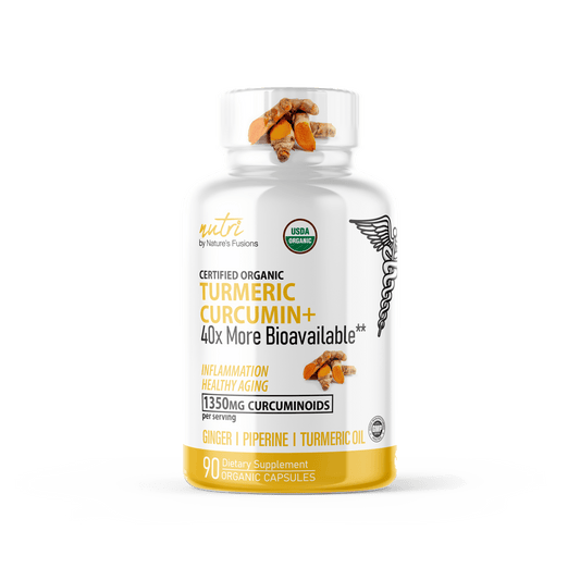 Nutri Turmeric Curcumin 1350mg Curcuminoids (With Ginger, Piperine & Turmeric Oil) - ORGANIC - Tree Spirit Wellness