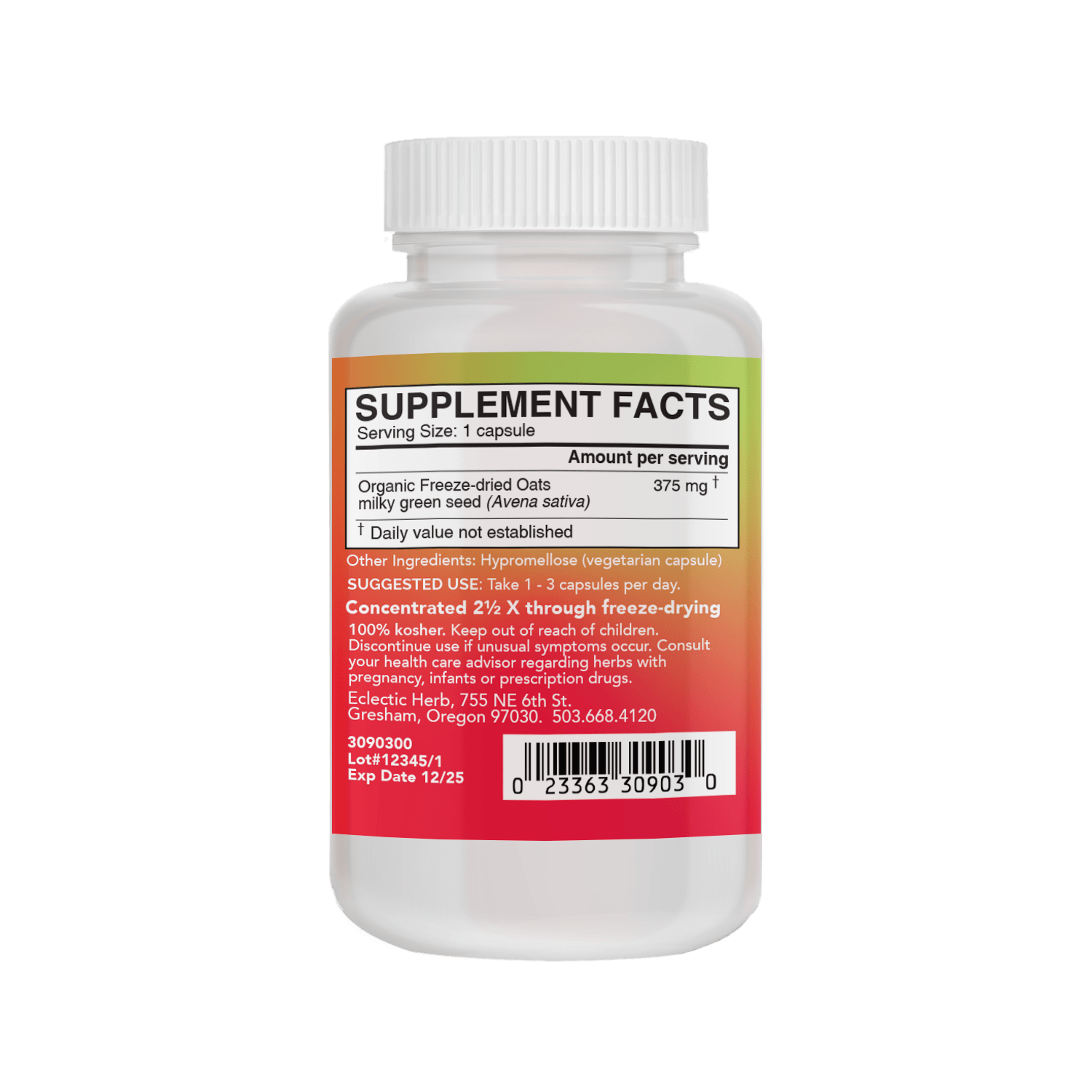 OATS CAPSULES - Tree Spirit Wellness