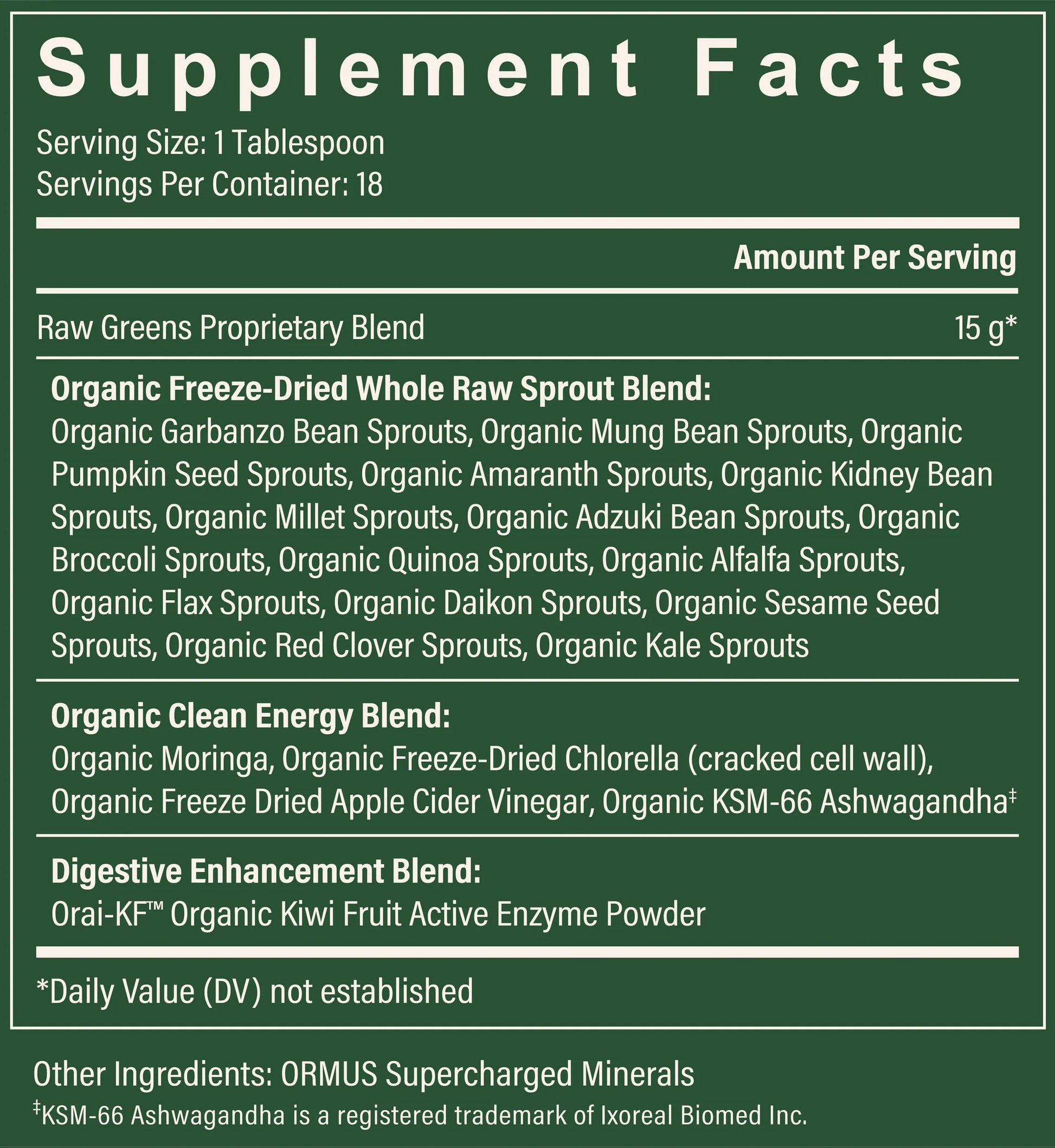 Organic Super Greens - Tree Spirit Wellness