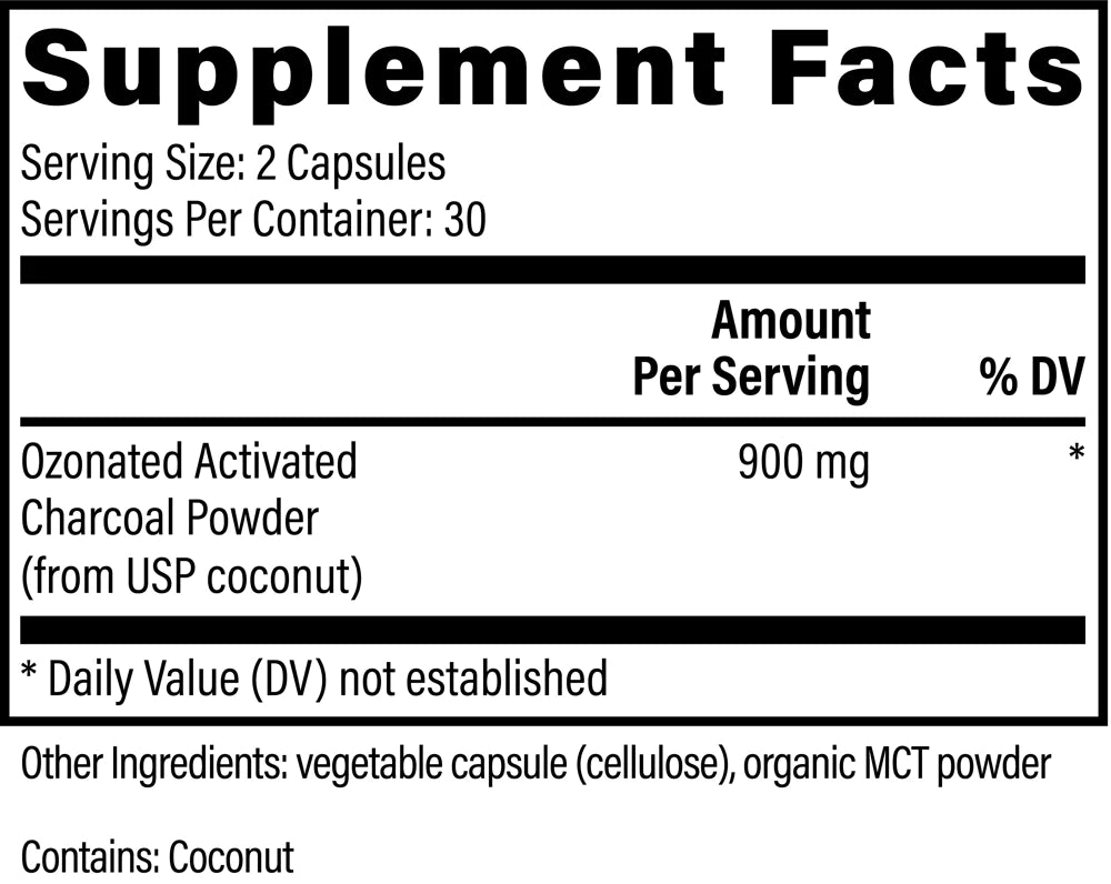 Ozonated Activated Charcoal - Tree Spirit Wellness