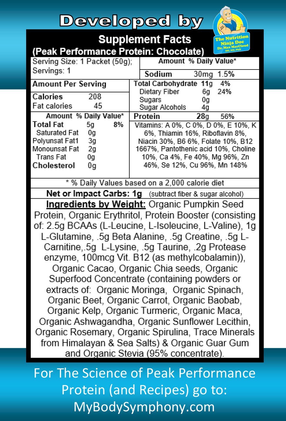 Peak Performance Plant Protein | 10 Single Serving Packets freeshipping - Tree Spirit Wellness