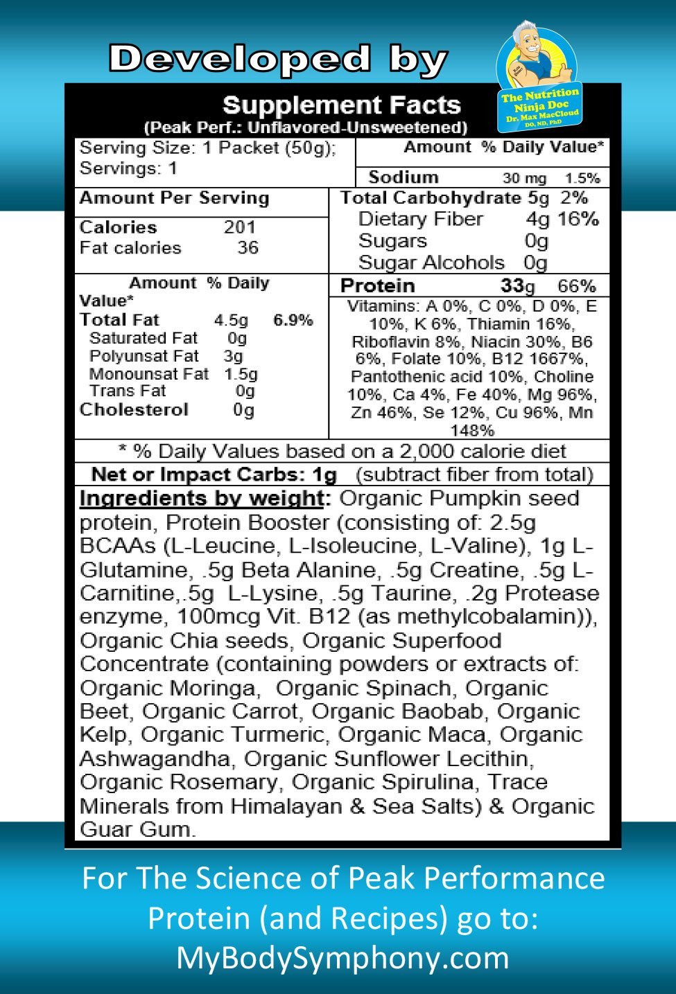 Peak Performance Plant Protein | 10 Single Serving Packets freeshipping - Tree Spirit Wellness