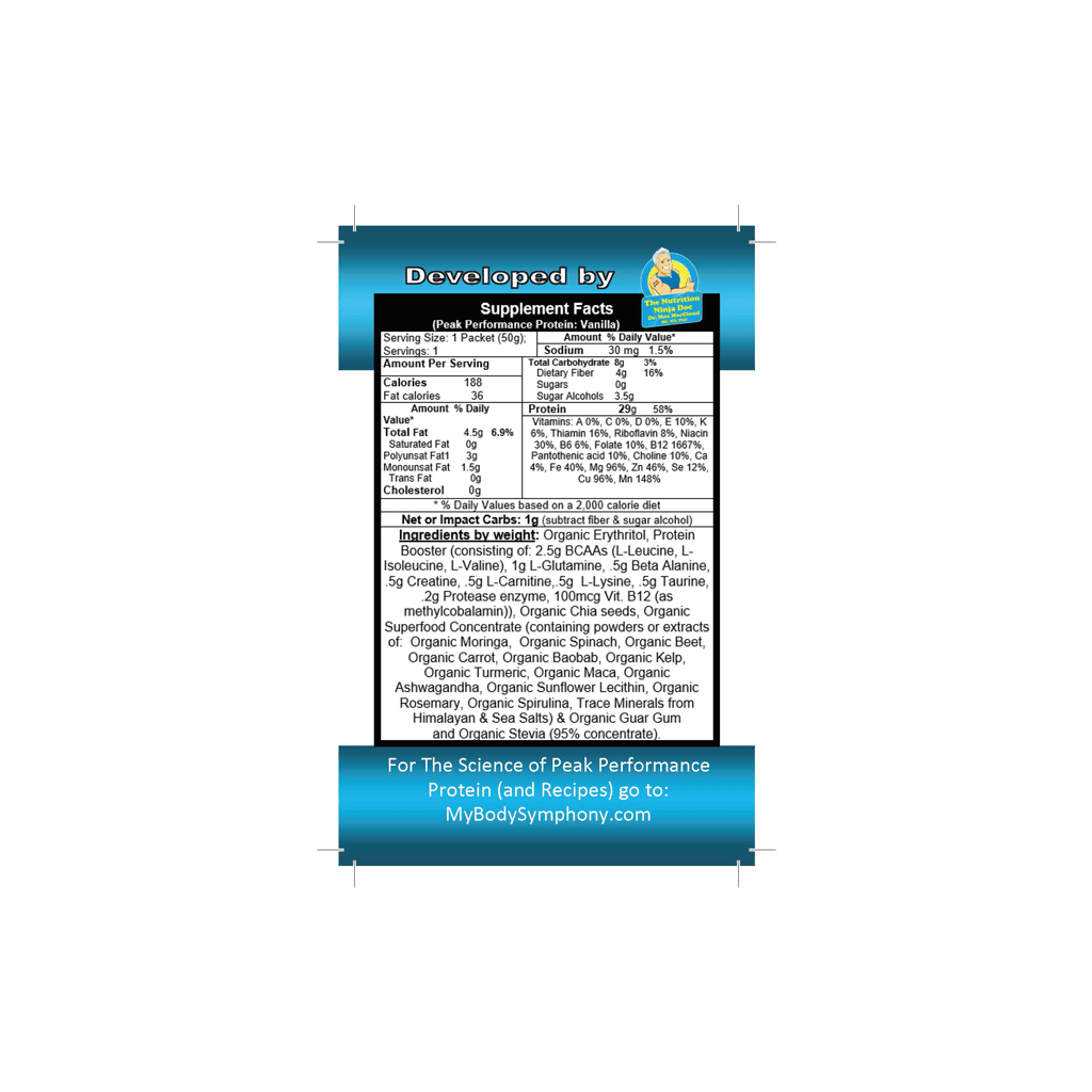 Peak Performance Plant Protein | 10 Single Serving Packets freeshipping - Tree Spirit Wellness