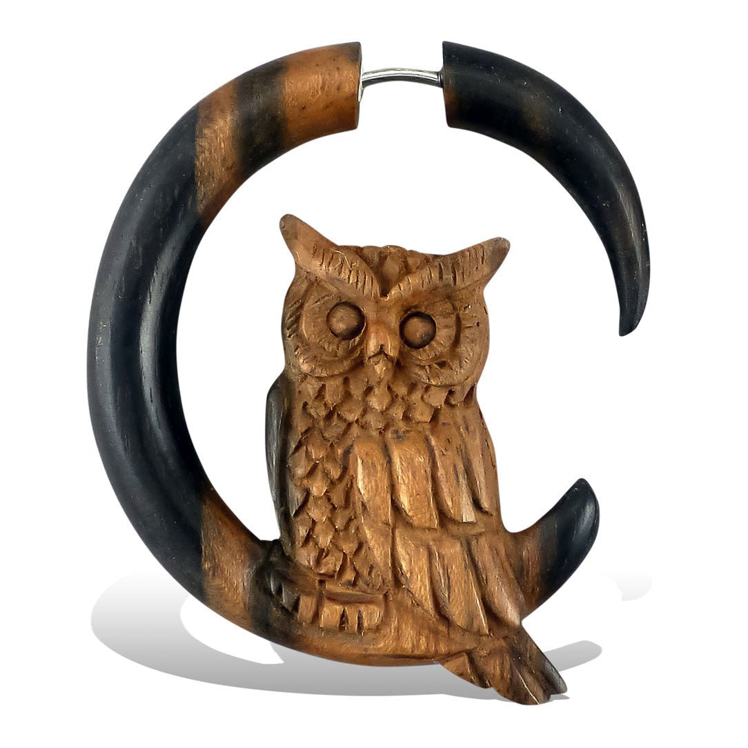 Perched Owl - Wood - Tree Spirit Wellness