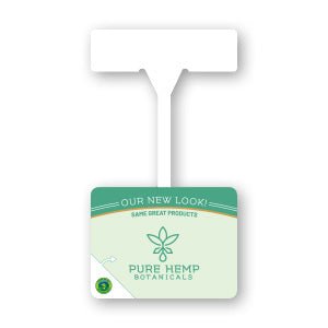 Pure Hemp Botanicals logo shelf talker - Tree Spirit Wellness