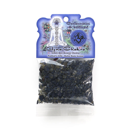 Resin Incense Third Eye Chakra Ajna - Concentration and Intuition - 1.2oz bag - Tree Spirit Wellness