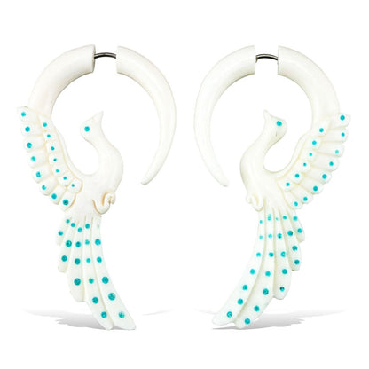 Rising Phoenix - Bone w/Turquoise - Tree Spirit Wellness