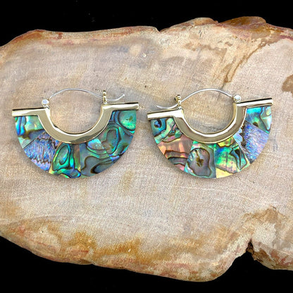 Sade Hoops - Abalone Shell - Tree Spirit Wellness