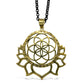 Seed of Life Lotus - Brass Pendant - Tree Spirit Wellness