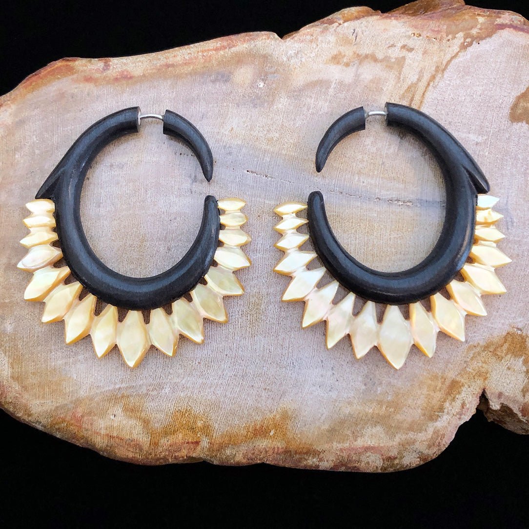 Shell Crowns - Wood with Shell - Tree Spirit Wellness