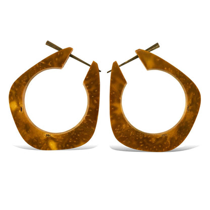 Shield Hoops - Piassava Palm Nut - Tree Spirit Wellness