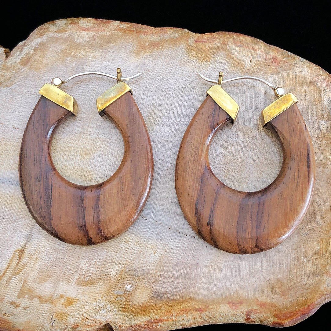 Simplicity Hoops - Wood - Tree Spirit Wellness