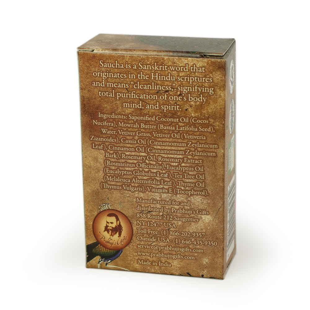 Soap Bar Saucha - Natural Refreshing Vetiver - 3.5 oz (100g) - Tree Spirit Wellness