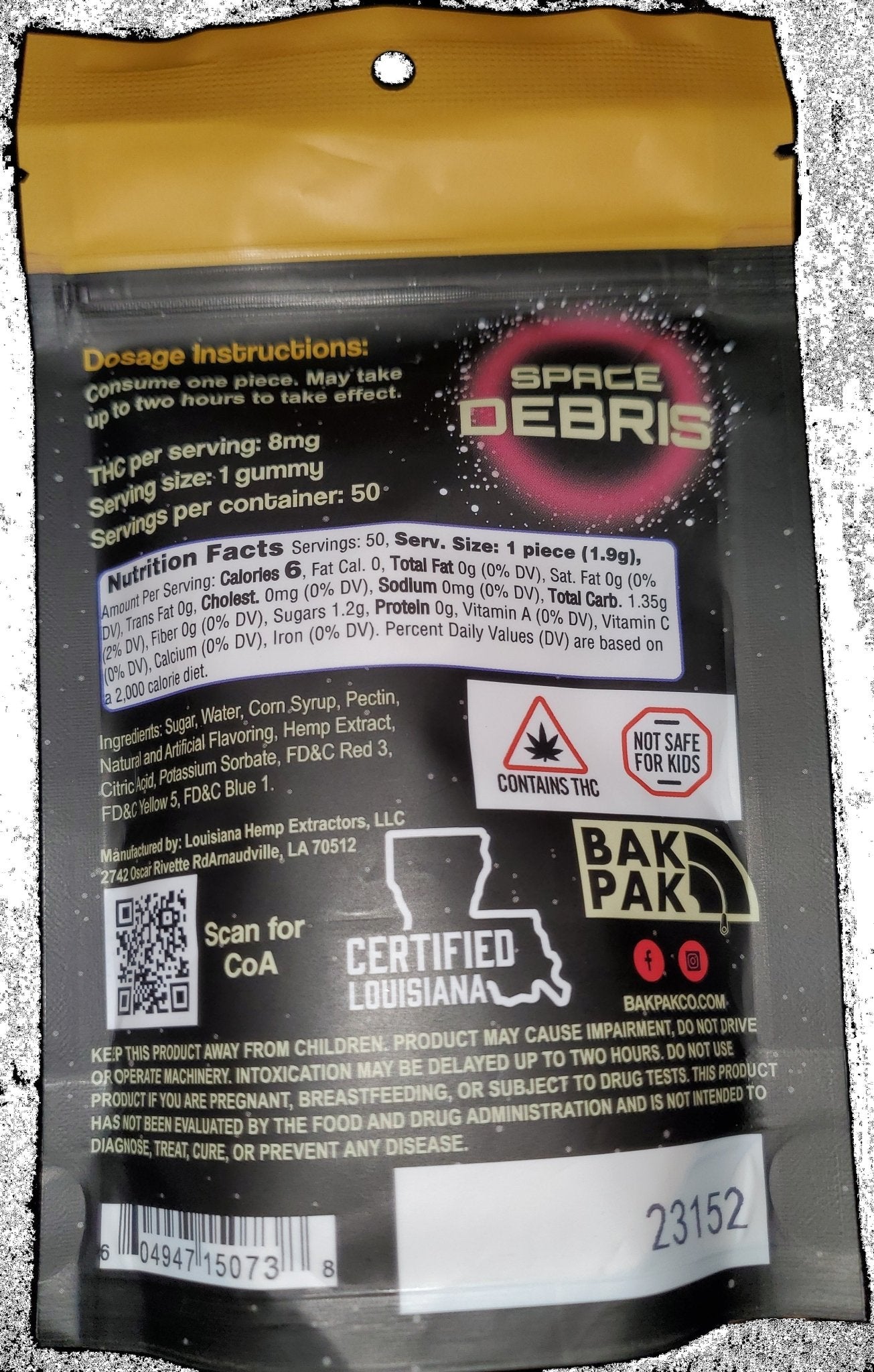 Space Debris 400 Strawberry Lemonade - 50 ct. 8mg - Tree Spirit Wellness